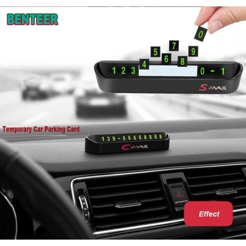 Temporary Car Parking Card car interior sticker for Ford Smax Cmax