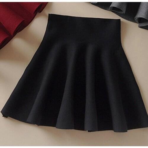 Korean Ladies Solid Color School Student Skirt Female Clothing 2020 Fashion Women High Waist Pleated Skirts