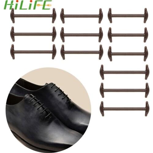 HILIFE 12Pcs/Set Multifunctional Elastic Shoe String Creative Lazy silicone laces Leather Shoes Elastic Silicone Shoe Lace