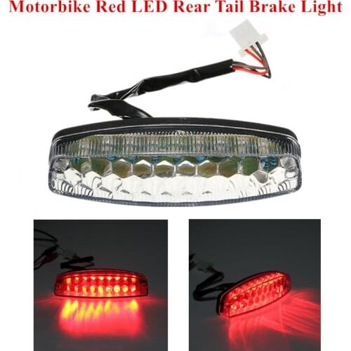 Motorbike Red LED Rear Tail Brake Light For 50 70 110 125cc ATV Quad Kart TaoTao Sunl Motorcycle Light