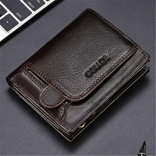 Mens Wallet Genuine Leather Mens Purse Design Male Wallets With Zipper Coin Pocket Card Holder Luxury Wallet Carteras De Hombre