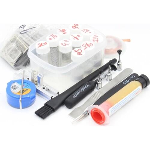 310pcs Direct Heating Metal Template BGA Reballing Stencil Kit Reballing Holder Jig Repair Tool Solder Ball