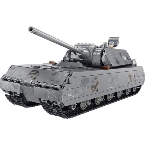 German World War II Mouse Tank Panzerkampfwagen VIII Maus Model Bricks Building Blocks Toys for Children Kids Boy Gifts 2127Pcs