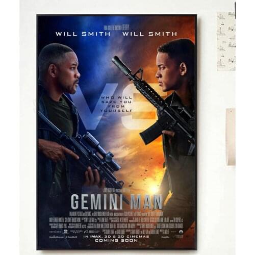 NP095 Gemini Man Movie 2 Classic Film Fashion Trend Beautiful Home Art Decor Silk Poster Wall Sticker Deco Gift