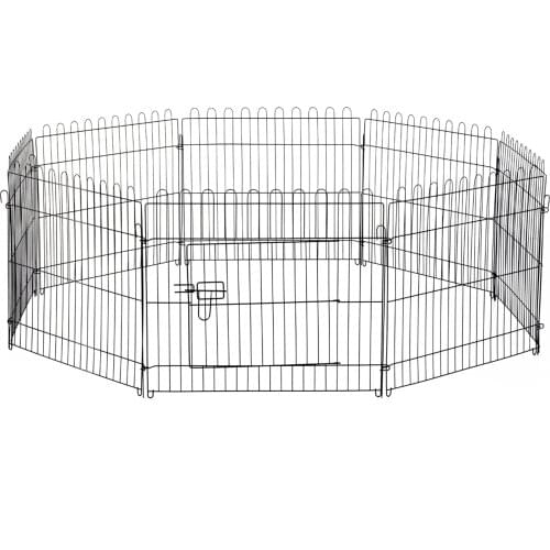 PawHut park dogs cage folding pets near training puppies 8 fences (71x61cm)