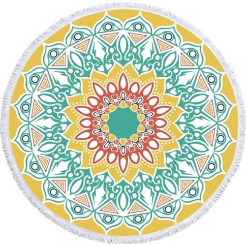 Real Microfiber Round Beach Towels Sport Scarf Bohemian Circle Serviette De Plage Toalla Playa Swimming Bath Towel Dropshipping