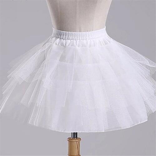 Petticoats for Formal/Flower Girl Dress 3 Layers Hoopless Short Crinoline Little Girls/Kids/Child Underskirt