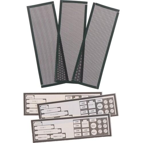 2020 NEW 3Pcs PVC Dust Filter Universal DIY Shield Back Plate For Computer Chassis I/O