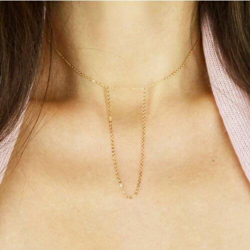 925 Silver Long Necklace Handmade Silver Choker Pendant Collier Femme Kolye Collares Womens Jewelry Boho Y Necklace