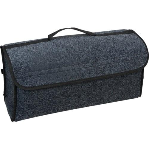 Gray Car Trunk Organizer Storage Box Bag Foldable Soft Felt Auto Car Boot Organizer Travel Tools Stowing Tidying Container Box