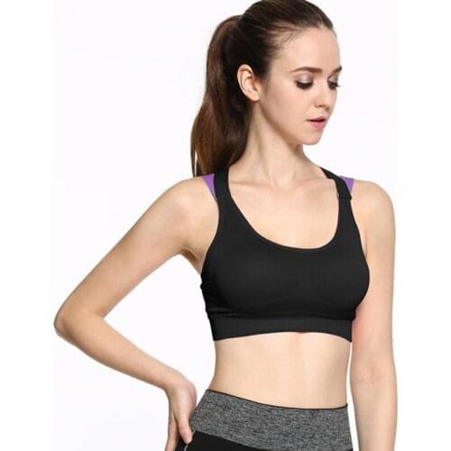 Fitness Yoga Push Up Sports Bra for Womens Gym Running Padded Tank Top Athletic Vest Underwear Shockproof Strappy Sport Top Bra