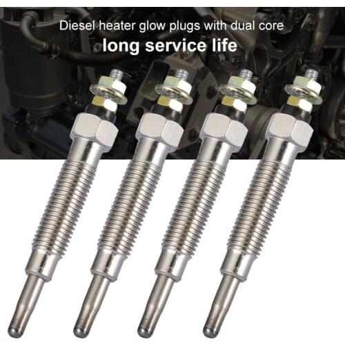 4pcs Dual Core Diesel Heater Glow Plugs for Mitsubishi Challenger L200 L300 2.5 D DP13 MD301950 MD344469 MD197511 0100226511 Hot