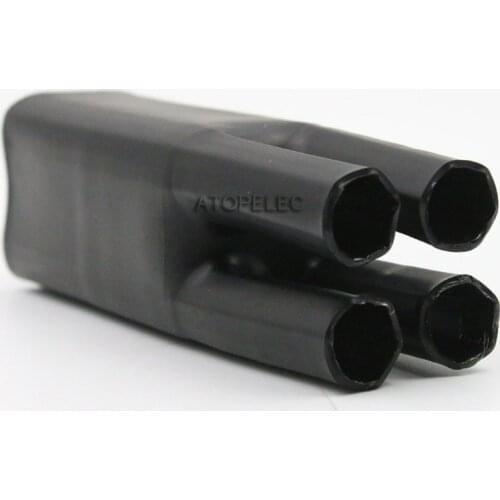 1pc 4-Cores Adhesive Glue Lined 2:1 Separate Branch Heat Shrink Tubing Terminal Dual Wall Waterproof 1KV