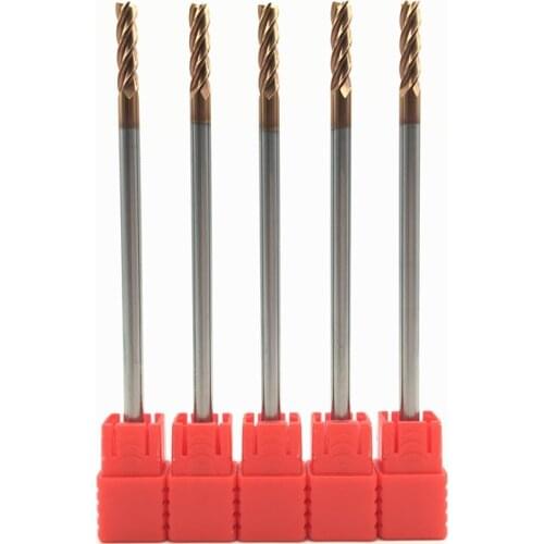 5PCS HRC60 4mm Solid Carbide Endmills ENDMILL D4X20XD4X100L 4 Flute Standard Length Side milling Slotting Profiling face mill