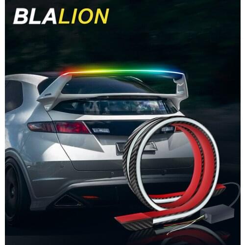 Universal Car LED Brake Lights 12V Rear Spoiler Light Colorful Driving Lamp Flexible Turn Signal Lamp 130cm Car Trunk Led Strips
