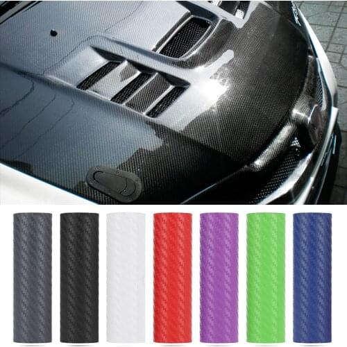 3D 127x10cm Carbon Fiber Vinyl Car Wrap Sheet Roll Film Car Stickers And Decal Motorcycle Auto Styling Car Accessories