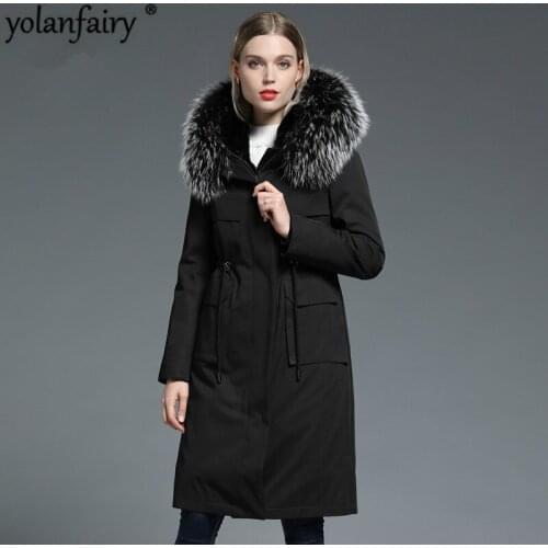 Real Fur Coat Women Rex Rabbit Fur Coat Women Real Fur Parka Long Jacket Winter Coat Women Abrigos Mujer Invierno 2020 1803YY846