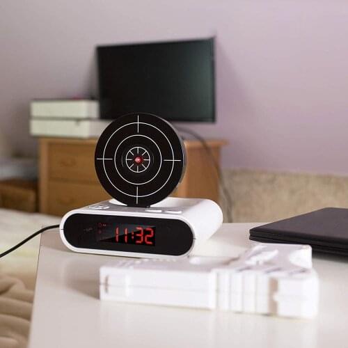 1Set Gun Alarm Clock / Shoot Alarm Clock / Gun O'Clock / Lock Load Target Alarm Clock Office Gadgets