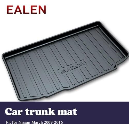EALEN For Nissan March K13 2009 2010 2011 2012 2013 2014 2015 2016 Car Anti-slip mat Accessories 1Set Car Cargo rear trunk mat