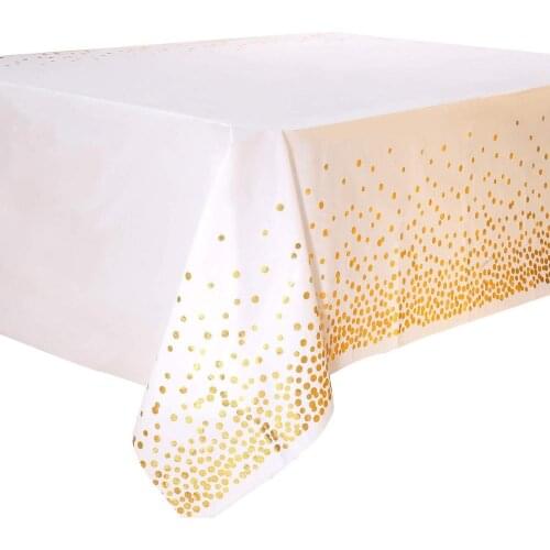 1pcs137*274cm party tablecloth decoration birthday party baby shower decoration rose gold black bronzing disposable tableware