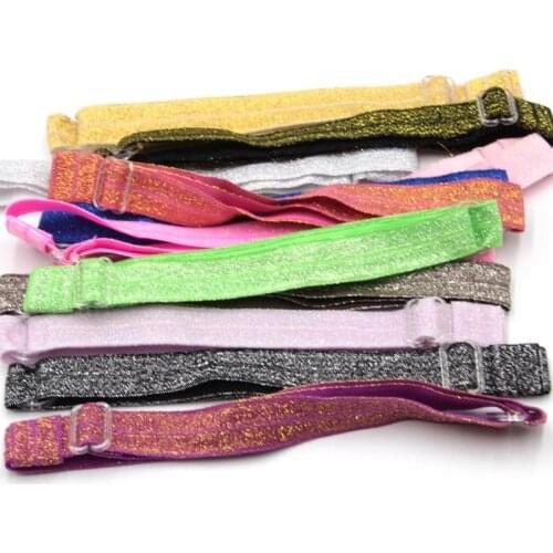 20pcs/lot NEW 5/8" Solid FOE Shimmery Elastic Adjustable Headband Cute Headbands Fashion Hairband Hair Accessories