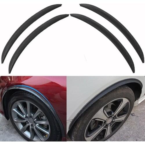 4PCS Carbon Fiber Arch Wheel Eyebrow Trim Lips Strip Fender Flare Protector Kits For Car Golf, Sagita,City,Cruze