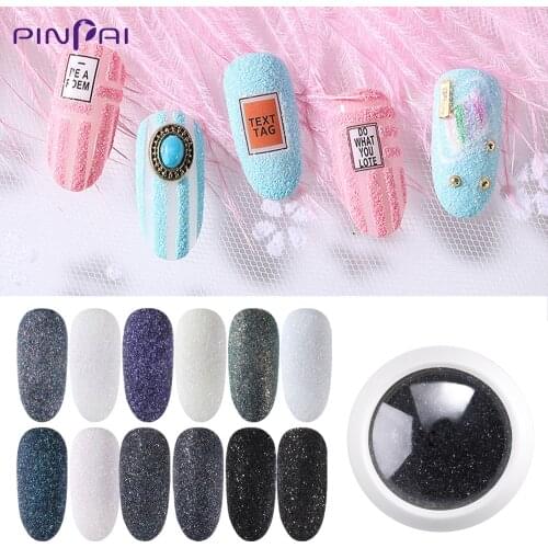 6 Color Sweater Nail Art Glitter Powder DIY Manicure UV Gel Polish Tips Starry Sugar Wool Glitter Powder Dust Decoration Pigment