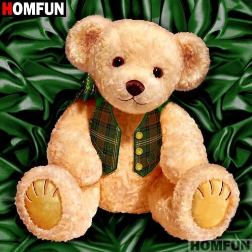 HOMFUN Full Square/Round Drill 5D DIY Diamond Painting "Cartoon bear" 3D Embroidery Cross Stitch 5D Home Decor A07093