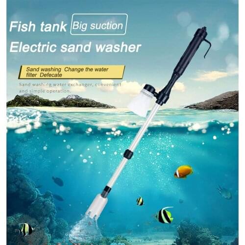 Automatic Water Changer Fish Tank Aquarium Electric Sand Washer Adjustable Gravel Cleaner Siphon Sewage Suction Cleaning Tools