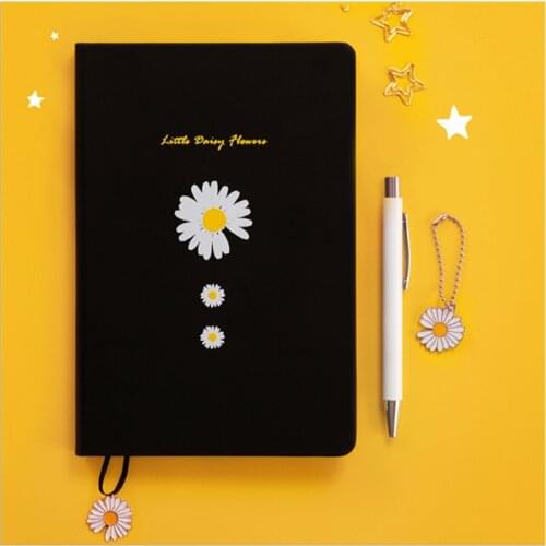 A5 Little Daisy Flower Notebook Ins Fashion Diary Journal Hand Account Planner Pocket Notepad Soft Cover School Office Supplies