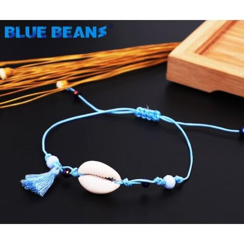 Cowrie shell Tassel Bracelets For Women Jewelry Fashion Beads Handmade Adjustable Friendship Rope Bracelet boho charms Bangles