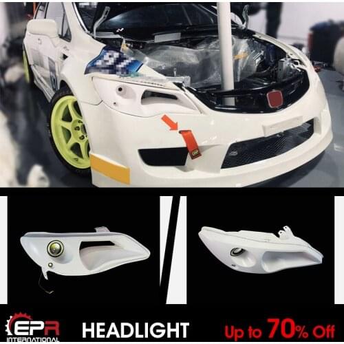 For 06-08 Honda Civic FD2 EPAV2 Type FRP Unpainted Headlight Air Duct LHD Passenger Side Trim (with projector ligh & LED)