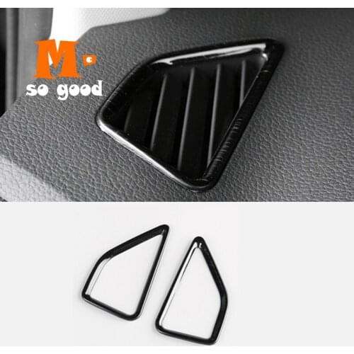 For Skoda Karoq Car Dashboard Air condition AC Outlet Vent Trim Cover 2018 2017 Stainless Black/Blue/Sliver Interior Accessories