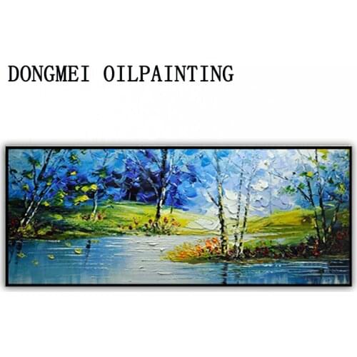 DONGMEI OILPAINTING Hand painted oil painting Home decor High quality knife painting landscape pictures DM180801