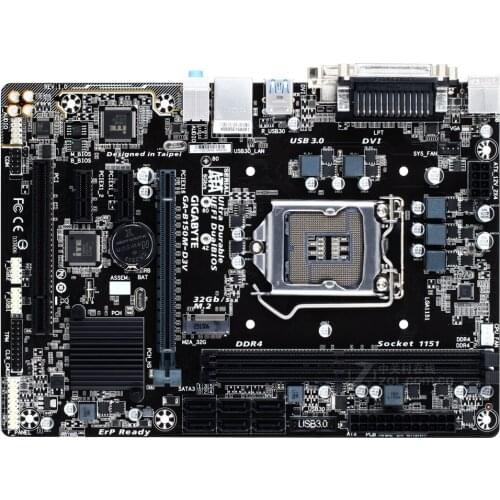 Gigabyte GA-B150M-D3V Desktop Motherboard B150M-D3V B150 LGA 1151 DDR3 32GB SATA3 USB2.0 USB3.0 VGA DVI Micro-ATX board