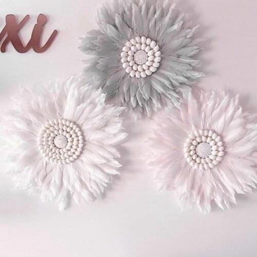 Hot Sale Soft Feather Conch Artificial Flower Wall Mounted Hanging Wedding Decoration Stage Party Home Decor