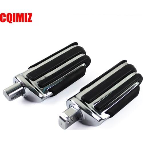 Chrome Aluminum Motorcycle Foot Pegs Footrest For Harley Dyna Sportster 48