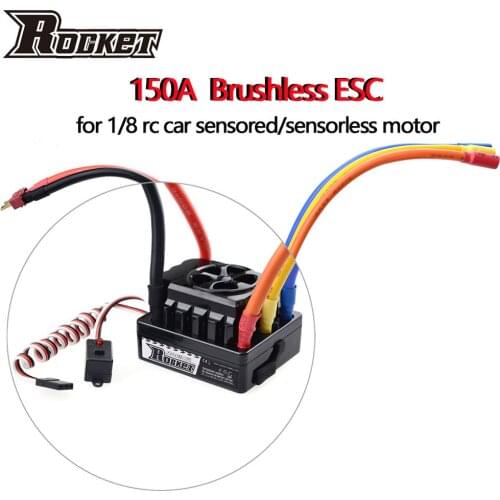 Rocket 45A 60A 80A 120A 150A Brushless ESC Electric Speed Controller Programmer Card for 1/10 1/12 1/8 3650 4074 4068 RC Car