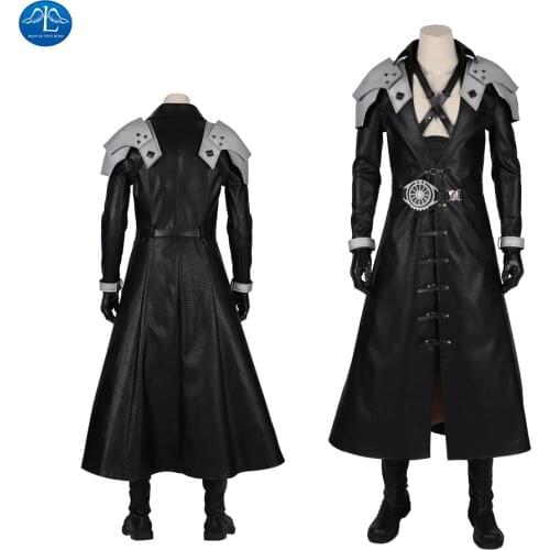 Final Fantasy VII Cosplay Sephiroth Costume Halloween Costume Armor Suit for Men Hot Video Game FF7 Sephiroth Outfit Custom Made