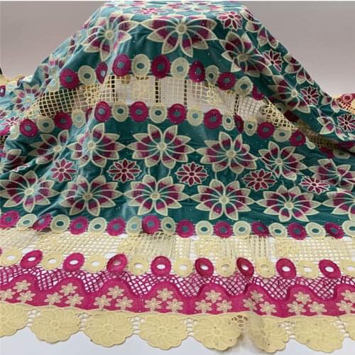 2021Latest High Quality Guipure Swiss Net Lace Velvet Fabric African Cord Lace Embroidery Jacquard Net Fabric 5 Yards! ZQ1166