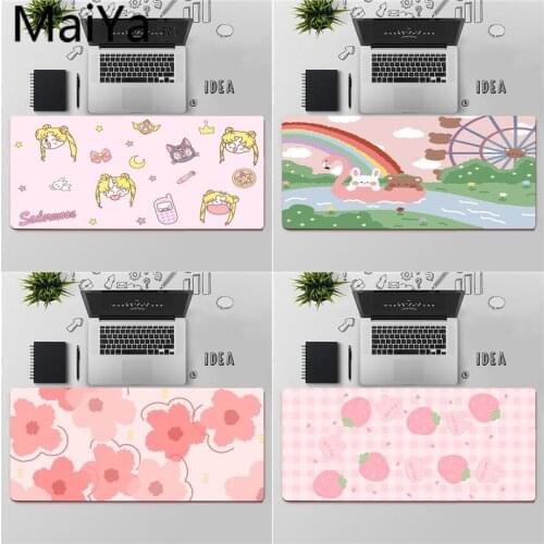 Maiya Japanese Cute Pink Anime Silicone large small Pad to Mouse Game Free Shipping Large Mouse Pad Keyboards Mat