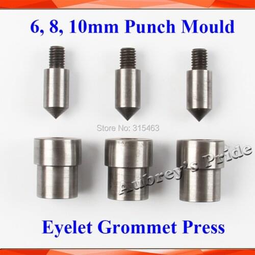 Metal Steel Die Punch Mould Hole Inner Diameter 6,8,10mm 400.600.800# for Manual Grommet Press Machine Button Banner Sign Making