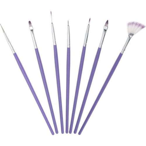 Set Acrylic Nail Pen Brush For Painting Dotting Gradient Color Nylon Brush Fan Shape DIY Nail Tools