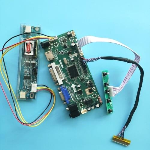 Kit for LM215WF1-TLE1/LM215WF1-TLD1 30pin HDMI+DVI+VGA LCD Audio driver Display DIY 1920x1080 panel Controller Board 2 lamps