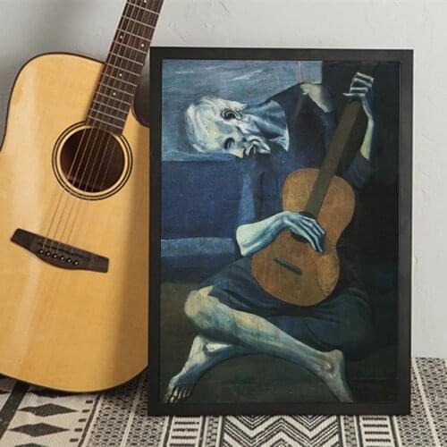 The Old Guitarist by Pablo Picasso Wall Art Canvas Painting Poster For Home Decor Posters And Prints Decorative Pictures