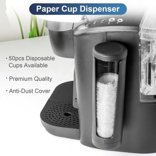 Cups Dispenser Plastic Cup Holder for Water Dispenser Kitchen Wall Mounted Automatic Cup Storage Rack for 50pcs Cups Container