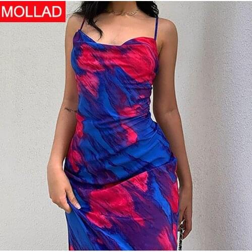 Cross-Border 2021 New European and American Best Selling Womens Clothes Sexy Print Pile Collar Strap Long Womens Dress