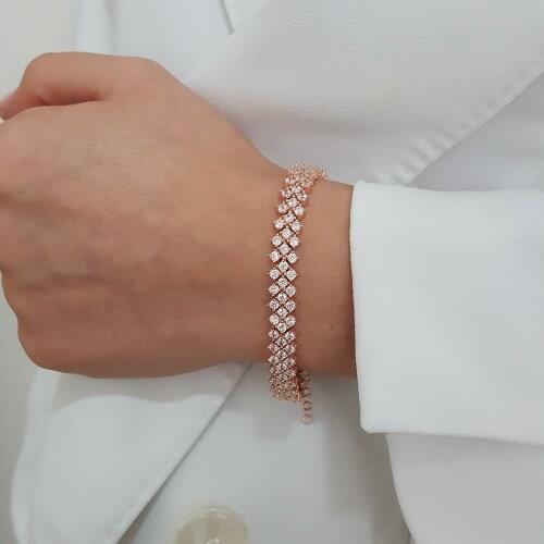 New Fashion Luxury Waterway Link Bracelet For Women Silver 925 High Quality Baguette Gift Special Wedding Party Fine Jewelry