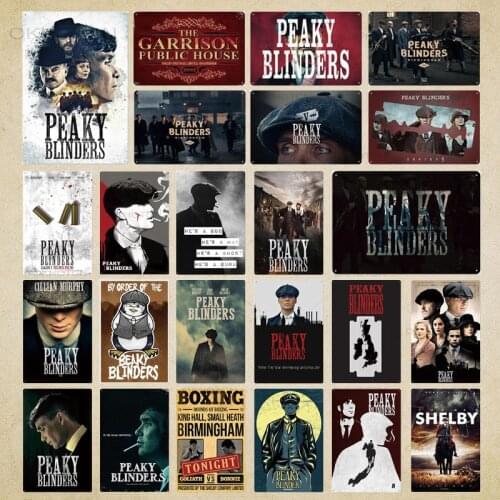 Peaky Blinders Metal Poster Tin Signs Metal Signs Vintage Metal Plate Pub Bar Man Cave Wall Decor