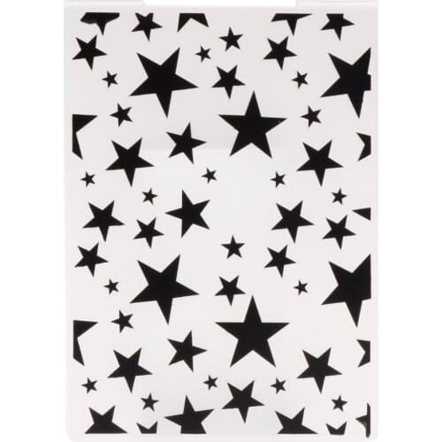 Plastic Embossing Folder Template for DIY Scrapbook Photo Album Card Paper Craft Star Pattern-S001